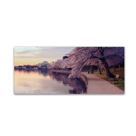 Trademark Fine Art Gregory O'Hanlon 'Cherry Blossoms Jefferson Memorial' Canvas Art, 20x47 GO0049-C2047GG